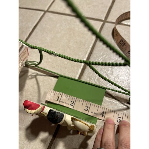 HALLMARK Christmas Tree Card/Photo Holder Display 3 Snowman Green Metal Wire 12" - Picture 9 of 13